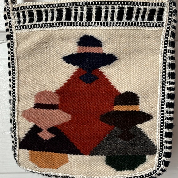 VINTAGE HANDMADE PERUVIAN ALPACA WOOL  CROSSBODY PURSE - Picture 7 of 7